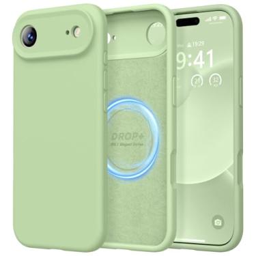 Imagem de LOVE 3000 Capa projetada para iPhone Air, silicone premium [compatível com Magsafe] [forro de microfibra macia antiarranhões] capa protetora à prova de choque para homens e mulheres 16,5 cm, Matcha
