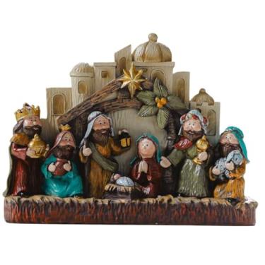 Imagem de Presépio Natal Baby 30cm Resina Completo Infantil Importada