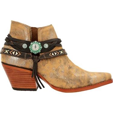 Imagem de Bota feminina Crush™ by Durango® castanho escuro ocidental, Prata antiga, 6.5