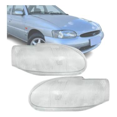 Imagem de Par Lente De Vidro Para Farol Carro Escort Zetec 1997 1998 1999 2000 2001 2002