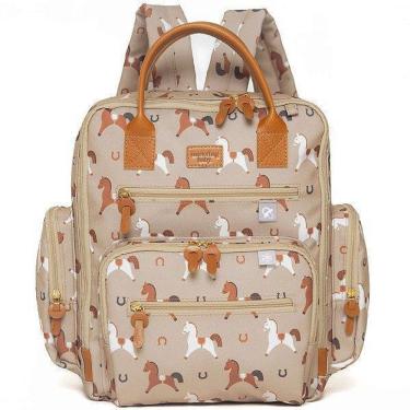 Imagem de Mochila De Maternidade Masterbag Urban Cavalinhos Bege