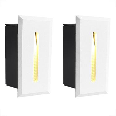 Imagem de Kit 2 Balizador De Parede Com Led Risk Embutido 3000K Bet48