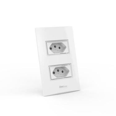 Imagem de Tomada Dupla de Embutir 3 Pinos 10A 1427-EN - Enerbras - Tecnolar