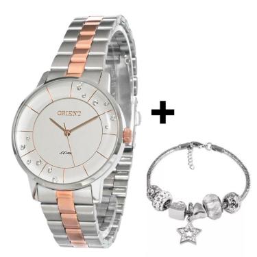 Imagem de Relogio Feminino Prova D'agua Aço Orient + Pulseira-Feminino