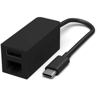 Imagem de Adaptador USB-C tipo C para Ethernet RJ45 e USB 3.0 HUB para Microsoft Surface, MacBook Pro/Air, iPad Pro, Surface Laptop, Chromebook, XPS etc