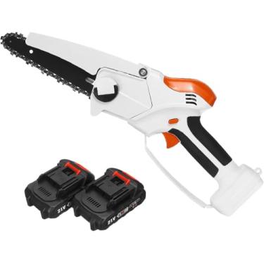 Imagem de Mini Motosserra De 6 Polegadas, Motosserra Operada Por Bateria, Motosserra Portátil De Uma Mão Com Trava De Segurança, Para Corte De Madeira De árvores, Extração De Galhos