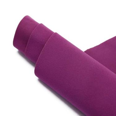 Imagem de Tecido macio de veludo de feltro dupla face 11,8 x 55 polegadas (30 x 140 cm) para bolsas DIY, carteira, óculos, projetos de artesanato (roxo)