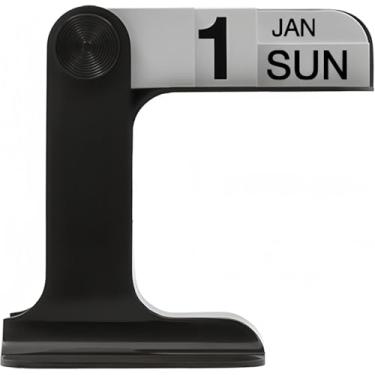 Imagem de Flip Calendário Perpétuo, Calendário De Mesa 2024-2025 Para Decoração De Casa De Escritório Diário Ornamento De Mesa Acessórios De Mesa Decoração De Casa, Black