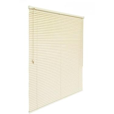 Imagem de Persiana Horizontal 100x130cm PVC 25mm Cortina Sala Quarto (BEGE)