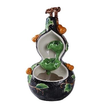 Imagem de XFNVXC Fontes de água para interior de mesa, fonte de mesa, decoração de atomização, fonte de mesa, sala de estar, quarto, fonte de cerâmica, fonte de mesa