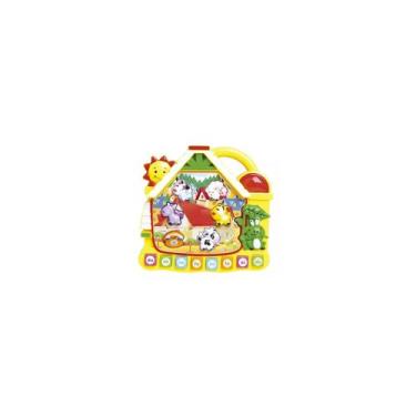 Imagem de Brinquedo de piano musical para bebês com animais de fazenda sonoros -