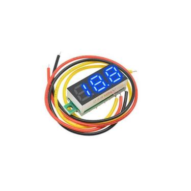 Imagem de Mini Voltímetro Digital 0-100V Vermelho para Medição de Tensão - no-br