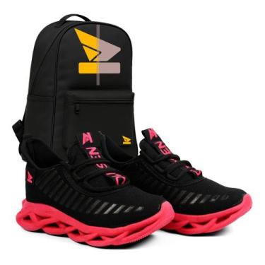 Imagem de Kit Mochila + Tenis Feminino Esportivo Macio Leve exercício funcional 