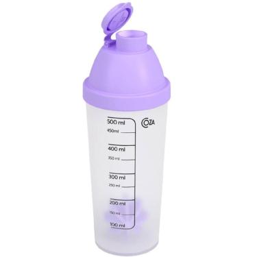 Imagem de Shakeira Nutri 500ml Com Misturador E Tampa Lilás - 13154-0521 - Coza
