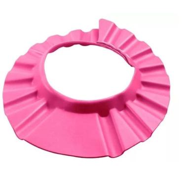Imagem de Chapéu De Banho Protetor Viseira Lava Cabeça Rosa