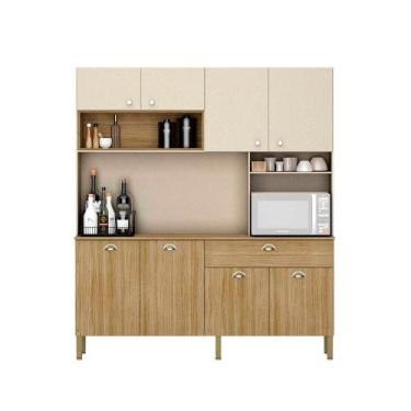 Imagem de Armário De Cozinha Completo espaço para micrrondas 8 Portas Omega Core