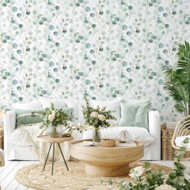 Imagem de Papel de Parede Sheilas Folhagem Verde 47420