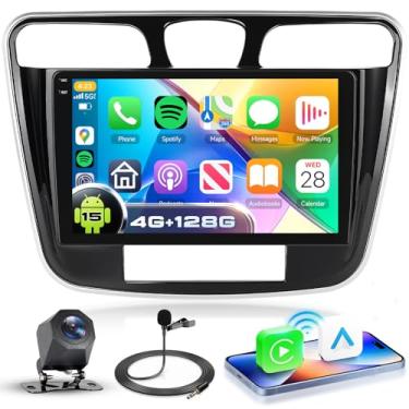 Imagem de Rádio automotivo 4G + 128G para Chrysler 200 Chrysler 200 2011-2014 com carplay sem fio/Android Auto, tela sensível ao toque de 9 polegadas Android 13 IPS estéreo para carro, Bluetooth, GPS, WiFi, SWC