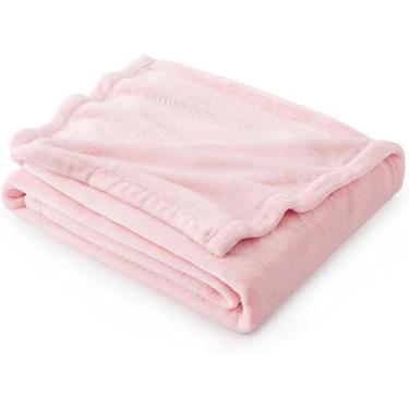 Imagem de Manta Casal Decorativa 2.00x1.80 - Cobertor para Sofá e Cama, 100% Poliéster, Toque Macio e Fácil Lavagem(Rosa)