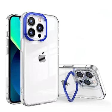 Imagem de Capa de telefone com suporte de proteção para câmera para iPhone 13 Pro Max 11 12 Pro Max XR X Capa de suporte transparente, T7, para iPhone 11