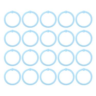 Imagem de YOUTHINK Anel de Pasta de Plástico Anel de Folha Solta Durável de 30 Mm, Uso Multiuso Flexível Durável para Pastas, Cartões de Visita, Cartões de Nota Azul, Fácil Organização, Grande Capacidade Com