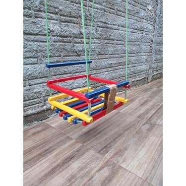 Imagem de Balanço Infantil de Madeira Para Crianças até 10 anos