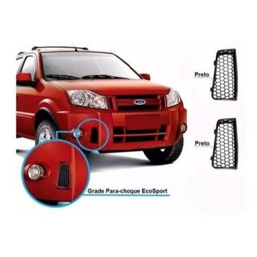 Imagem de Aplique Grade Para-choque Ecosport 2008/2012 Preto Par - Clauplast