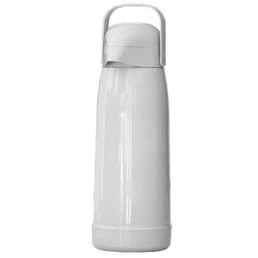 Imagem de Garrafa Térmica Magic Pump Branca 1.8L Quente 12h Café Chá Termolar