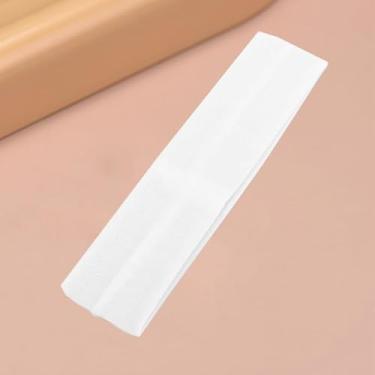 Imagem de Bandanas esportivas elásticas monocromáticas laços de cabelo antiderrapante faixa de suor tênis corrida treino cachecol de cabelo unissex, branco