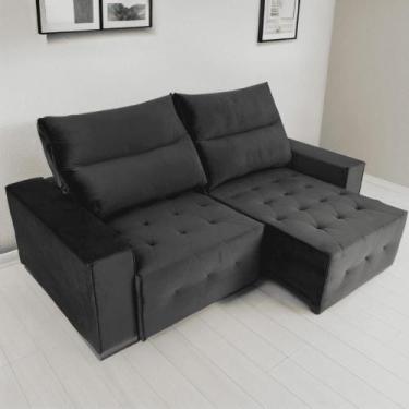 Imagem de Sofá Retrátil e Reclinável Coimbra Veludo Luxor Espuma D28 - SOFÁS WEB