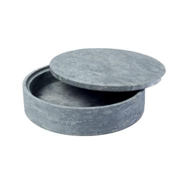 Imagem de Estojo Multiuso Decoração Porta Treco Em Pedra Sabão 18x5cm