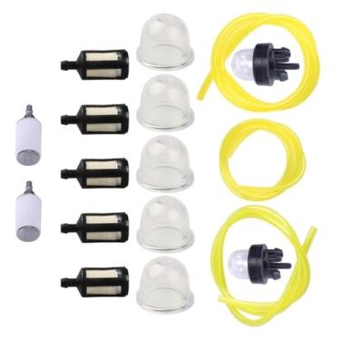 Imagem de Mangueira de linha de combustível de 1,82 m com lâmpada de primer de encaixe, lâmpada de primeira mão, filtro de combustível adequado para Zama Stihl Poulan Weedeater Craftsman Husqvarna Aparador de corrente