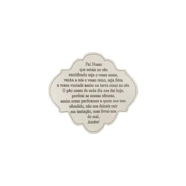 Imagem de Placa Decorativa Oracao Pai Nosso 12x10 Mdf 3mm Branco  - D'Rossi
