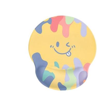 Imagem de Mouse pad com apoio de pulso, tecido de silicone e seda leiteira 23x25