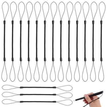 Imagem de WLLHYF 20 cordões de caneta, trela para prancheta, antiperda, elástica, alça retrátil para tela sensível ao toque, prancheta, conjunto de caneta e bobina