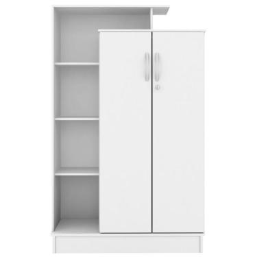 Imagem de Armário Multiuso 2 Portas Elite Com Chave Branco - Demóbile