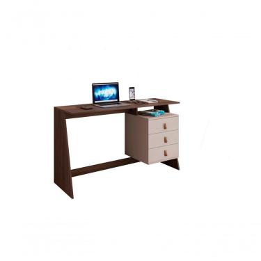 Imagem de Escrivaninha Mesa De Estudo Gaby Jcm Moveis Café/off White