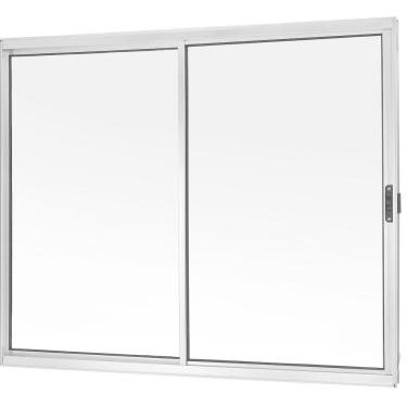 Imagem de Janela Correr 2 Folhas Móveis sem Grade Vidro Liso 120x100cm Brilhante Ecosul Esquadrisul Natural