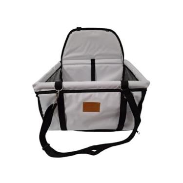 Imagem de Cadeirinha Assento Cadeira Pet de Carro para Cães Cachorro Gatos ATÉ 10KG -Transporte Passeio Viagem (Branco)