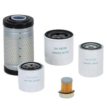 Imagem de PTNHZ 77700-05389 Kit de filtro de manutenção compatível com Kubota RTV-X1140 RTV-X1100C RTV-X1120D Veículo utilitário HH150-32094 6A320-59930 HHK70-14070 HHK32-16770 1G31170 9-112 10