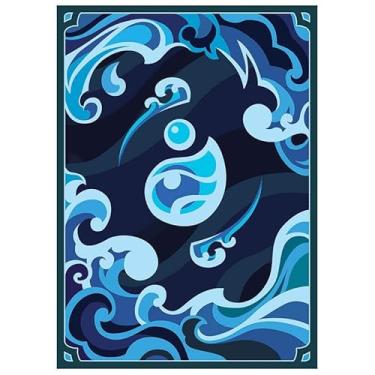 Imagem de Fantasy North - Água - Elements Series II - 100 capas de cartas TCG foscas texturizadas - Serve para Pokémon Magic MTG Commander e outros jogos de cartas - Capas de baralho