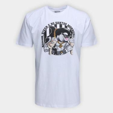 Imagem de Camiseta Santos Masculina - Surf Center, Branco, M