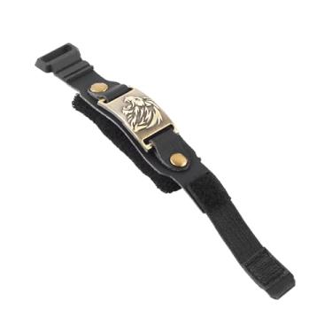 Imagem de Fockety Correia de Mudo de Corda de Guitarra, Amortecedor de Baixo de Couro PU Com Anéis de Metal Anti-uivo Redução de Ruído, para Guitarra Clássica Acústica Elétrica de 6 7 Cordas e Baixo (Leão