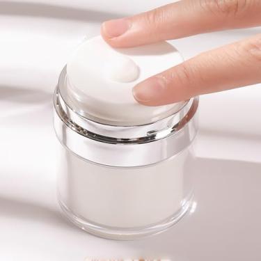 Imagem de Frasco de creme transparente com bomba de vácuo, recipiente de viagem, frascos de maquiagem recarregáveis, loção à prova de vazamento e frasco de creme, 15 g