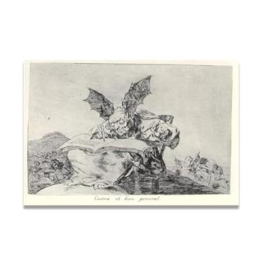 Imagem de Truth Rescued By TimeFrancisco De Goya Impressão em tela romântica espanhola - Obra-prima do influente pintor romântico 20 x 24 cm emoldurado