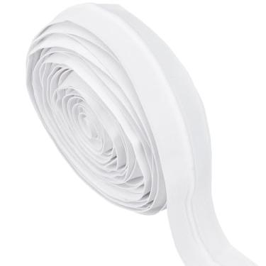 Imagem de BENECREAT Faixa elástica de malha branca de 11 metros, faixa elástica de costura de poliéster de 5 cm de largura com cordão para cintura, calças, roupas e artesanato, faça você mesmo