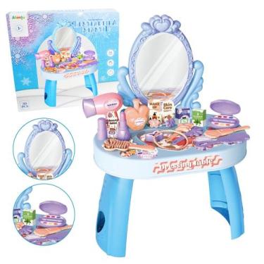 Imagem de Penteadeira Infantil com Acessórios Maquiagem Brinquedo Beleza - ATENT