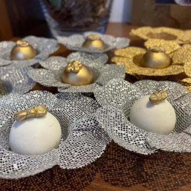 Imagem de Forminhas para Doces Casamentos Aniversários Festas Modelo Cestinhas Coração Tela Escócia