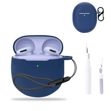 Imagem de NOUKAJU Capa para Google Pixel Buds 2a, capa protetora para fone de ouvido (com mosquetão + cordão + caneta de limpeza) à prova de quedas, arranhões, à prova de choque, capa para Google Pixel Buds 2a