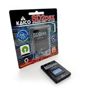 Imagem de Kaico PSX Mem Card Gen 2 Cartão de memória compatível com PlayStation 1 e 2 - Firmware atualizável - Armazenamento ilimitado - Inclui um cartão microSD de 8 GB - Cartão de memória de jogo de alta
